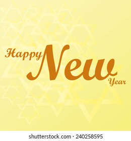 a yellow background with a happy new year message