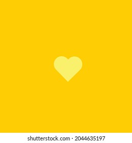 Yellow background with a heart in the middle for writing a message.