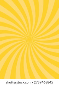 Yellow background illustration material of the radial eddy