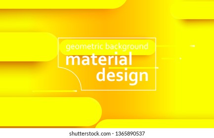Yellow background. Material design. Minimal abstract cover. Creative colorful wallpaper. Trendy gradient poster. Vector illustration.