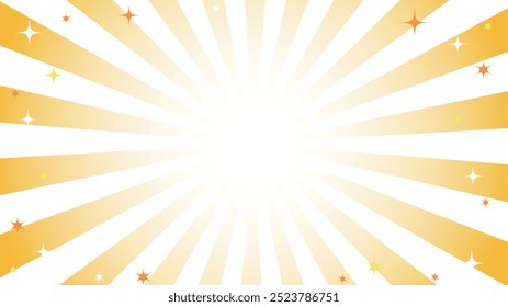 Yellow background material wallpaper, concentrated lines, radial, glitter, light, sparkle, sparkle, blur, fun, happy,
