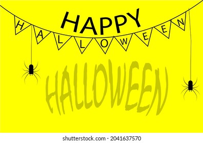 The yellow background is a model of and a happy Halloween.