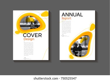 gelber Hintergrund Moderner Cover Design Moderner Buchcover abstrakte Broschüren-Titelvorlage, Jahresbericht, Magazin und Flayer Layout Vector a4
