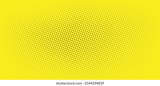 Gelber Hintergrund mit monochromen Punkten Textur. Vorlage für Punktmuster