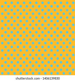 Yellow background on blue dot pattern vector