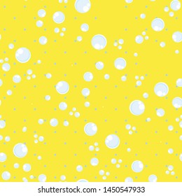yellow background on bubbles pattern vector