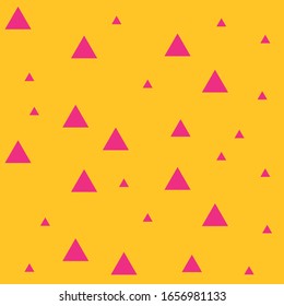 yellow background on pink triangle shape pattern vector