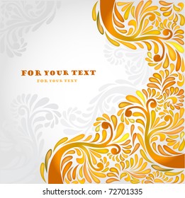 yellow background orange banner pattern