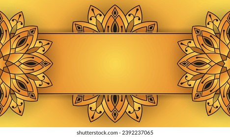 gelber Hintergrund, mit Ziermandala
