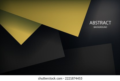 yellow background overlap dimension grey vector illustration message board for text and message design modern website
