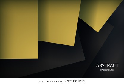 yellow background overlap dimension grey vector illustration message board for text and message design modern website