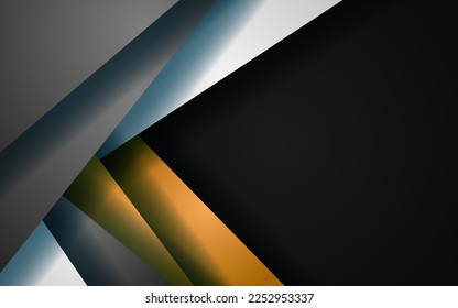 yellow background overlap dimension grey vector illustration message board for text and message design modern website