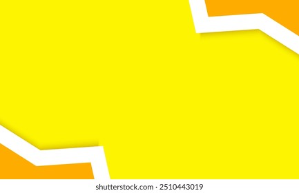 yellow background, paper color texture. Vibrant Yellow Geometric Abstract Background. Modern Angular White Lines on Yellow. social media post banner template design. promotion template, presentation 
