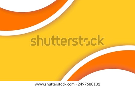 yellow background, paper color. Vibrant Yellow Curvy Abstract Background. Modern 3D Orange and White Wave Design. Dynamic Minimalist Yellow and Orange Graphic. Bright flowing and Bold Curved Shapes 
