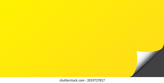 Yellow background with paper folding effect