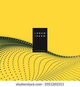 yellow background with particle mesh wave 