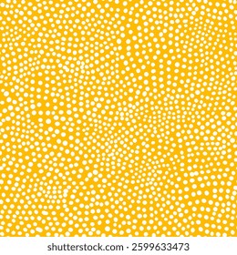 Yellow background with a pattern of small white dots,  seamless pattern, Vector illustration background for print the paper.