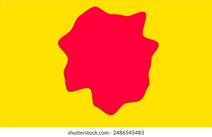 yellow background with pink abstract wavy shape. sale banner template. header cover page design template. promotion background. social media post. advertising design, website, brochure, presentation
