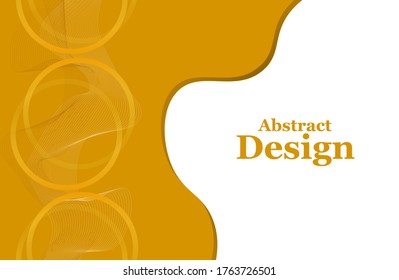Yellow background in pop art style. Waves with circles. Suitable for magazine cover.  Vector illustration