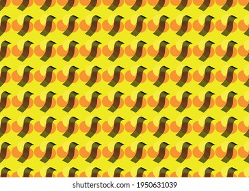 Yellow background in pop art style geometric seamless pattern background.
