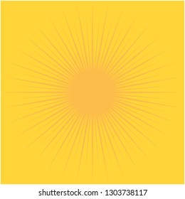 Yellow background radiation of the sun. Design by Inkscape.