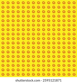 Yellow Background with Red Pattern Seamless Vector illustration.