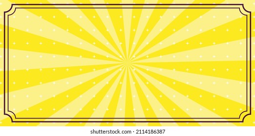 
yellow background with retro comic style