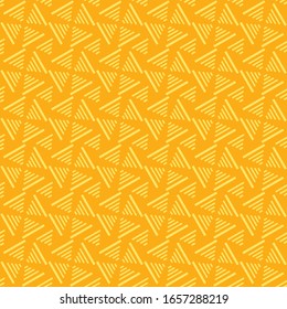 Yellow Background. Seamless  Geometric Pattern. Vector.