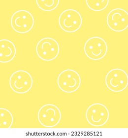 yellow background smiling face. Emoji background. Vector illustration. EPS 10.