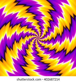 Yellow  background with spirals (spin illusion)