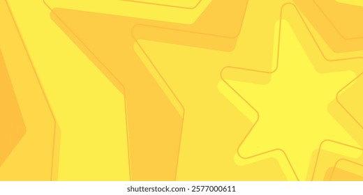 Yellow background with Star pattern. Design for banner, poster, social media.