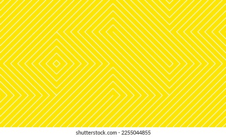 Yellow background stripe chevron square line zigzag pattern seamless abstract vector design. Summer background.
