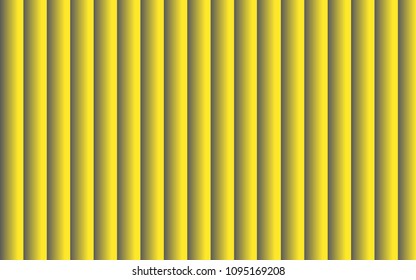 Yellow background with stripes.Vertical line, fence. vector illustration.Carving, papercut, gradient.For texts, screen savers, posters.Colors yellow,orange,lemon,grey. Stripes with shadows.