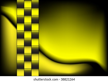 fondo amarillo Taxi con olas de luz