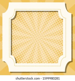 Plantilla de fondo amarilla con ilustración de marco