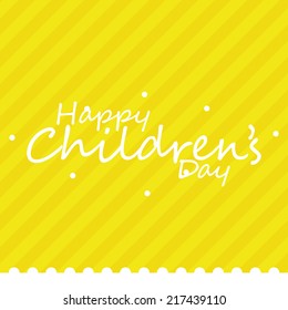 a yellow background with text for children's day