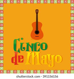 Yellow background with text and a guitar