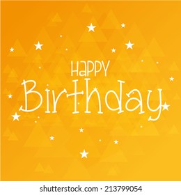 a yellow background with text and stars for birthday