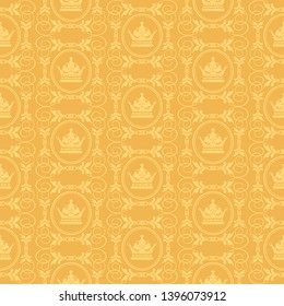 Yellow background texture in royal style for your design. Vector graphic design