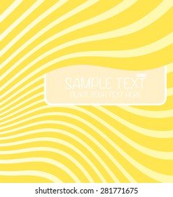 Yellow background that enables text to stand out. White curvy lines.