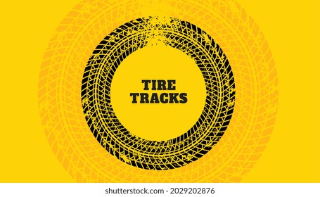 yellow background with tire track print texture