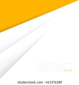 Yellow background vector paper overlap layer and white space for text and message background design