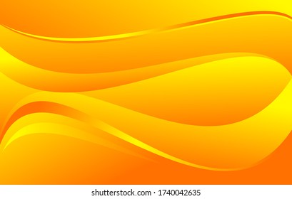 yellow background. Wavy waves banner color line for web banner. vector abstract design. Flyer template vortex design.