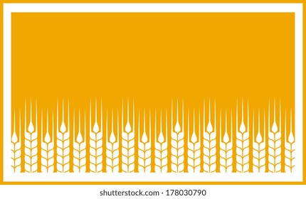 yellow background with wheat ears and place for text