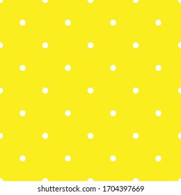 yellow background white polkadot vector