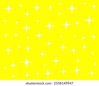 Yellow background with white starry pattern background for Christmas special.