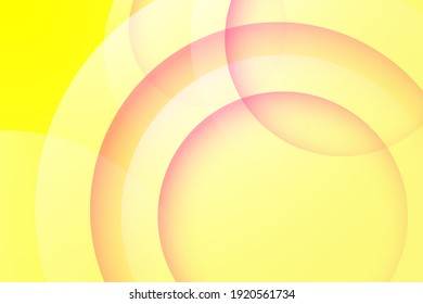 gelbe Hintergründe. abstrakter 3D-Kreis Hintergrund.