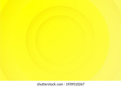 yellow backgrounds. Abstract 3d circle papercut layer background.