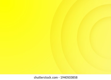 yellow backgrounds. Abstract 3d circle papercut layer background.