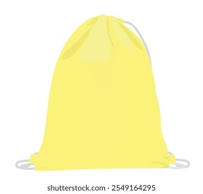 Yellow   backpack bag. vector illustration